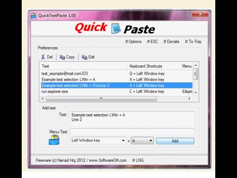KLAVYE KISA YOLU PROGRAMI (QUICK-TEXT-PASTE)