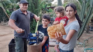 Estreando nosso engenho de cana, olha o que fizemos