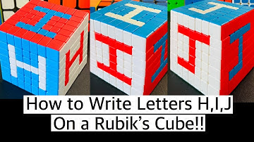 How to make letters H, I ,J on Rubik