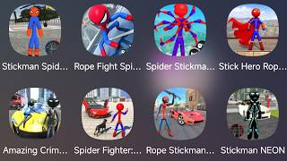 Stickman Spider Rope Gangstar,Rope Fight Spider Stickman,Spider Stickman,Stick Hero,Amazing Stickman screenshot 2