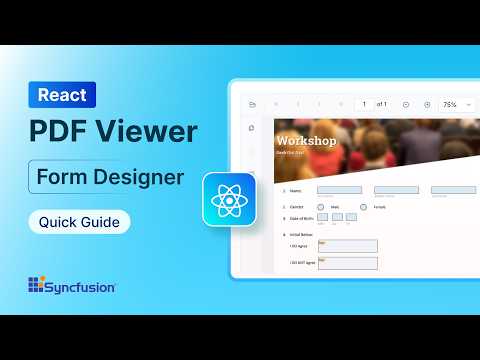 React PDF Viewer: Form Designer Feature Walkthrough
