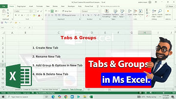 Tabs & Groups in Ms Excel | Lesson 6