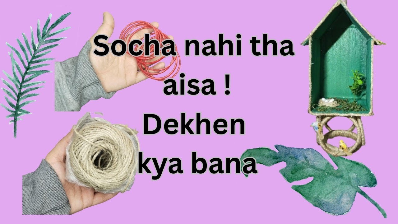 Beautiful bird house from waste metarials. 