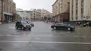 Кортеж ПРЕЗИДЕНТА Казахстана ТОКАЕВА в Москве