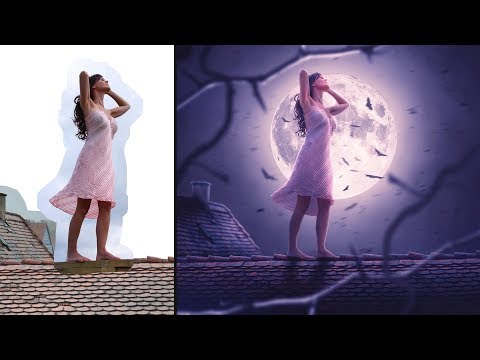 Alone - Photoshop Manipulation Tutorial [Background and Mixing Color Grading]