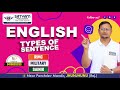 🔴📚 Types of Sentences | English Grammar Live Class | Sainik School &amp; Military Exam