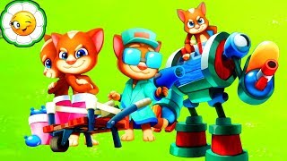 Говорящий Том: Водная битва #10  Нападающая команда Тома: Роботы, Сушильщики и Метатели! 55 уровень screenshot 2