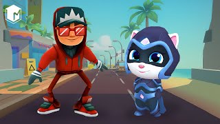Talking Tom Hero Dash vs Subway Surfers - Gameplay Walkthrough - Talking Angela Hero vs Jake screenshot 3