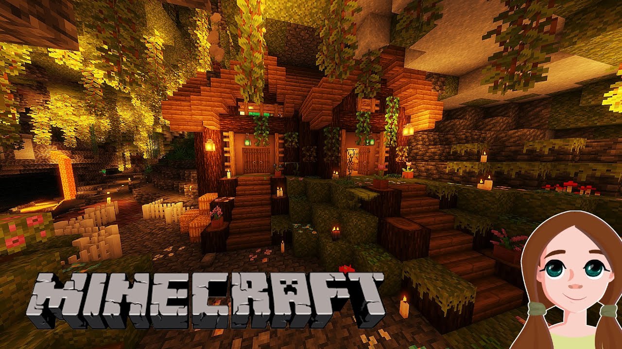 Lush cave house MINECRAFT Longplay [No Commentary, with monsters] (1.18 ...