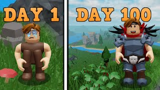 🌎 I spent 100 DAYS in the SURVIVAL GAME roblox! screenshot 3