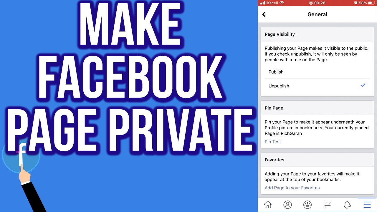 How to Make Facebook Page Private YouTube