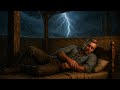 Sleeping Safely on a Rustic Porch While a Violent Thunderstorm Rages |Heavy Rain & Thunder ASMR RDR2