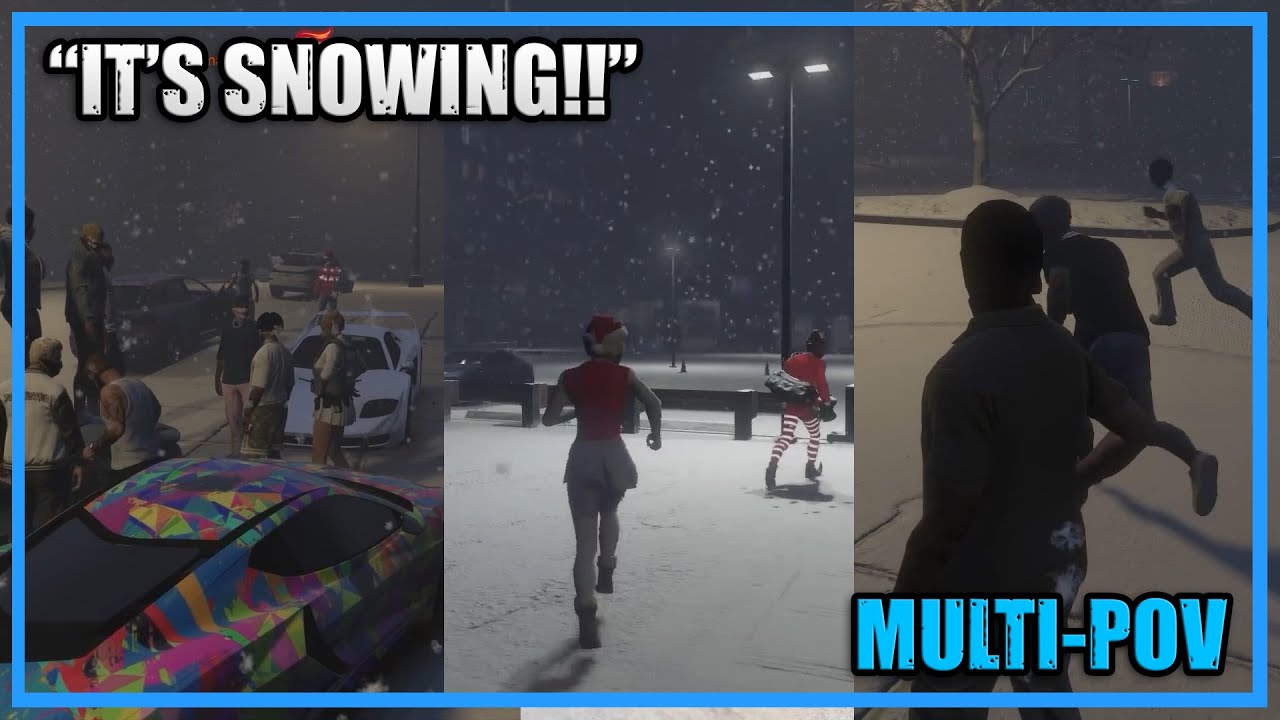 The City React to Lang Summon the First Snow Storm of the Year | Nopixel GTARP