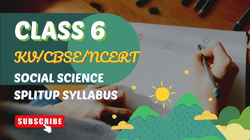 #studytime Class 6/Social science /Splitup Syllabus /KV/NCERT/CBSE @sathyahealthandwellness