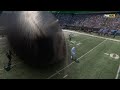 SkyCam taking shots! Fields&#39; deflected pass hits camera