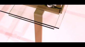 Extendable dining table made of glass - Nardo