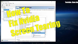 how to fix nvidia screen tearing issues in windows 10