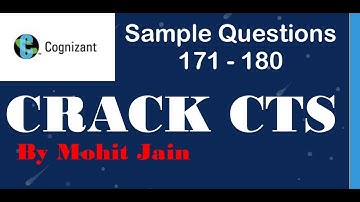 COGNIZANT APTITUDE QUESTIONS and ANSWERS - Vol2.6 Q. No. 171 - 180 - By Mohit Jain
