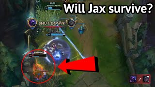 Insane Jax Outplay 400 Iq Triplekill 1 V 3 Dident Expect It To Be So Good - League Of Legends S11
