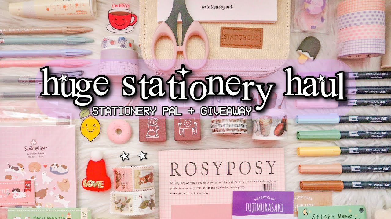 STATIONERY PAL HAUL 🍿 cute supplies • aesthetic stickers • black friday haul • giveaway closed