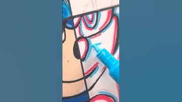 One Drawing of Sonic, But 4 Different Styles! |  SONIC PART3  Glitch effect !!#satisfying