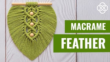 Macrame Feather With Beads | Macrame Feather Leaf | Macrame Feather Tutorial