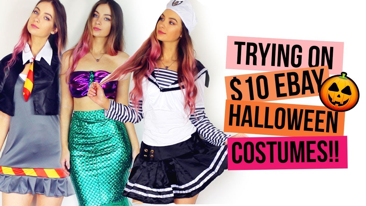 TRYING ON EBAY HALLOWEEN COSTUMES UNDER 10 Beautybyasha YouTube