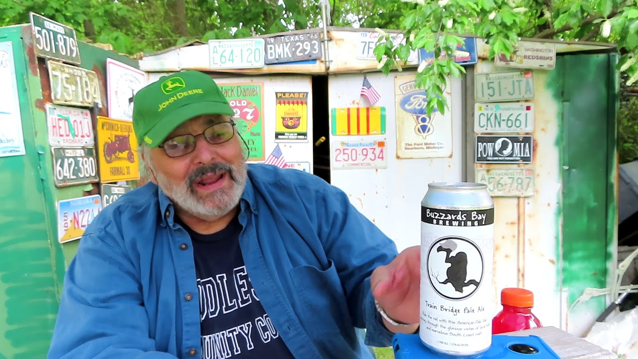 BUZZARD BAY brewing, train bridge pale ale, # 665 RONS BEER REVIEWS & TOOLS.