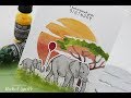 Safari Scene Birthday Card (Hero Arts)