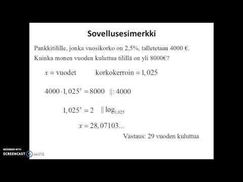 Video: Kuinka lasket eksponentiaalisen yhtälön?