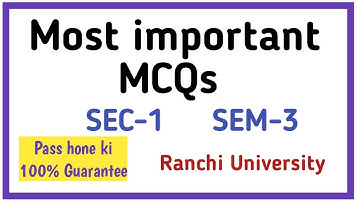 sec-1  Elementary computer Application #elementary #ranchiuniversity #sem3exam