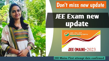 JEE exam updates from NTA official ✅| JEE exam 2023  @kasthurisudampatil
