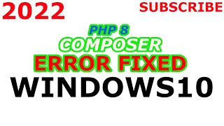 Composer Error Fixed php8 2022