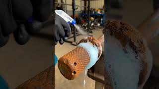 Rust Bar Restore #RustRemoval #GymBarRestoration #MetalCleaning #ASMRCleaning #SatisfyingClean