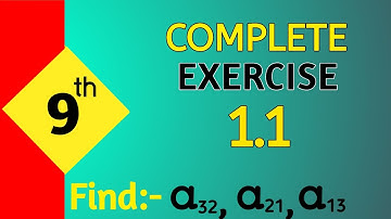 Complete Exercise 1.1 || Matrices|| Class 9th Maths KPK Board || @WaalMoch