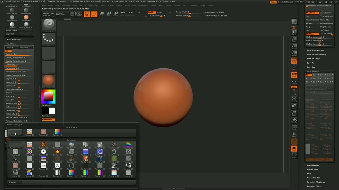 ZBrush Material Grundlagen