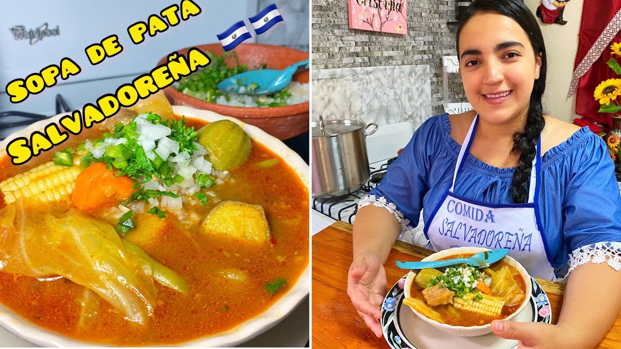 Como hacer SOPA DE PATA o puya SALVADOREÑA 🇸🇻🇸🇻😋 platillo típico de nuestro país |