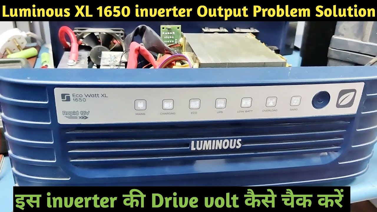 Luminous Eco watt XL 1650 inverter output problem || Drive problem solution