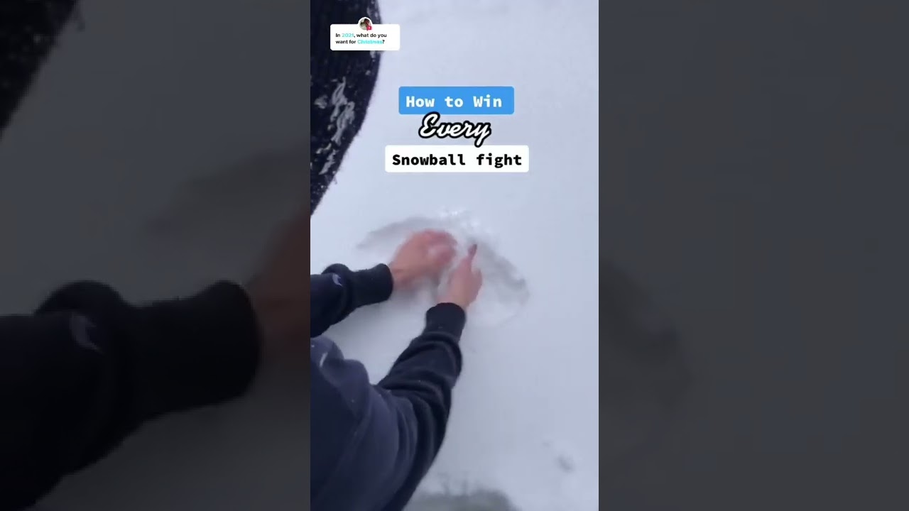 how to win every snowball fight😈😈