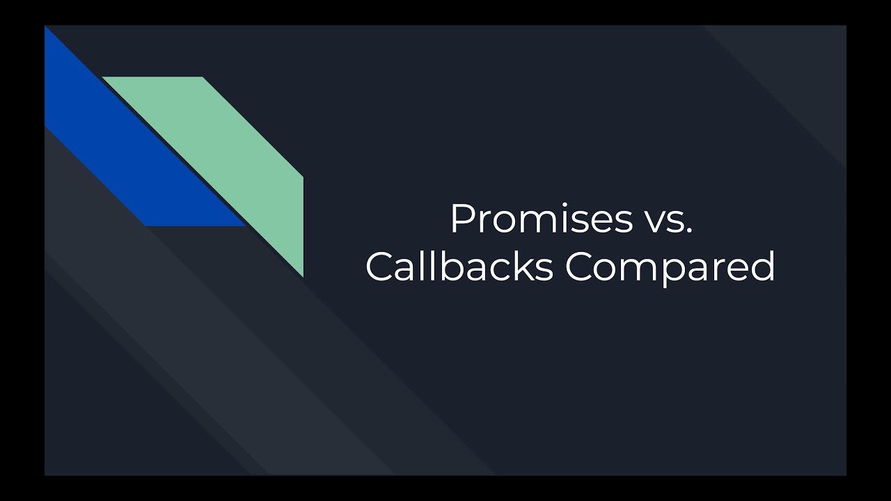 Promises vs Callbacks Compared - YouTube