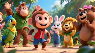 Max Monkey’s Banana Dance with Baby Bus 🍌🐵🚌 | Kids Dance Song | Fun Animal Rhythm Rhyme