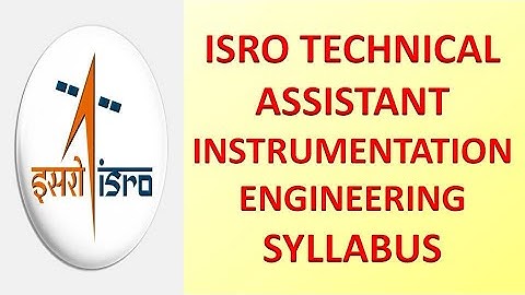 ISRO TECHNICAL ASSISTANT INSTRUMENTATION SYLLABUS DISCUSSION  VIDEO II CHECK FULL VIDEO FOR UPDATE✔