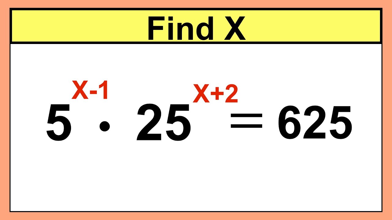 Nice Exponent Math Simplification Problem |Find the Value of X - YouTube