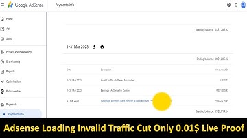 Adsense Loading Invalid Traffic Cut Only 0.01$ Live Proof
