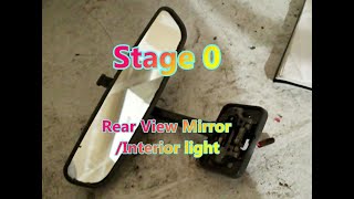 B2K Stage 0 Rear View Mirror/Interior Light install (87 Mazda B2000)