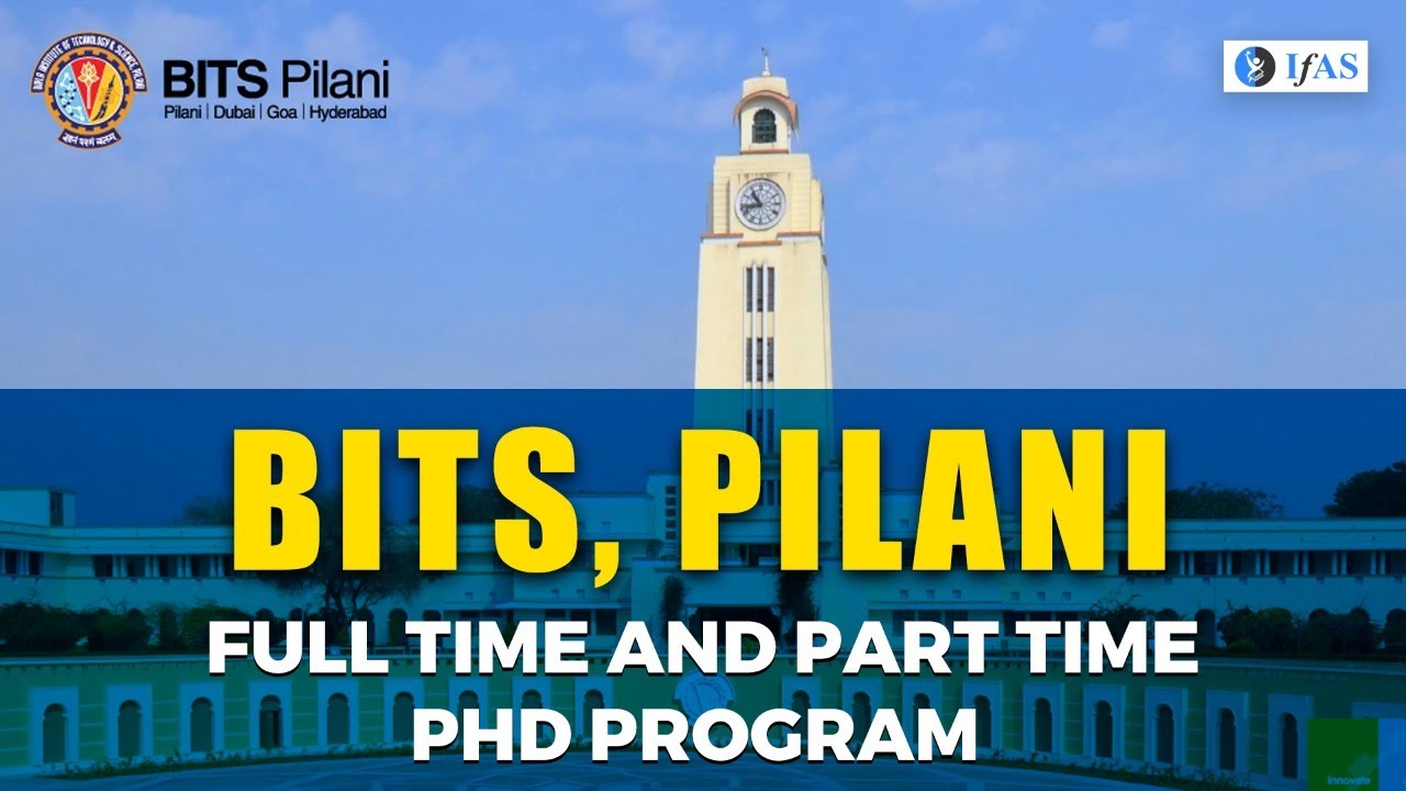 part time phd from bits pilani