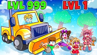 Level 1 NOOB gegen Level 999 HACKER in Roblox Schneepflug Simulator! screenshot 5
