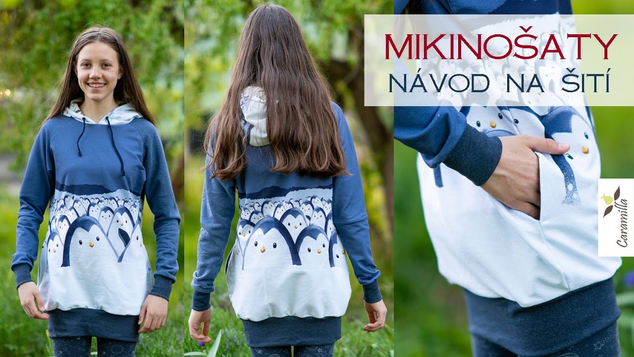 Jak ušít mikinošaty s kapsou do švu | Caramilla Easy