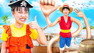 My New Friend Is Luffy One Piece - Funny Stories About Baby Doll Family