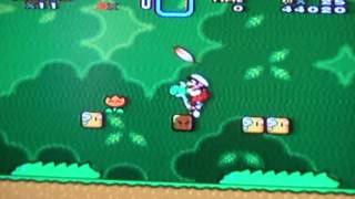 SNES - Super Mario World - Glitches On Crazy Life With Infinite Lives and an Invisible Block